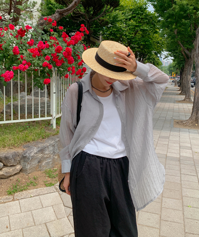 Cruise Tencel Wrinkles Summer Long-sleeve Shirt Shirt