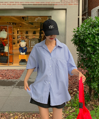 Alpha Stripe Short-sleeve Shirt Shirt