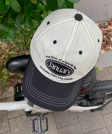 January stitch color combination nylon Cap