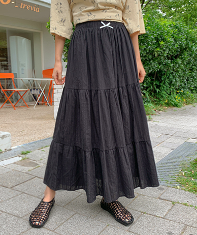 Pudding bowknot Banding Cancan Rong skirt