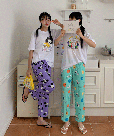 Mickey Snoopy Span Pajama Pants
