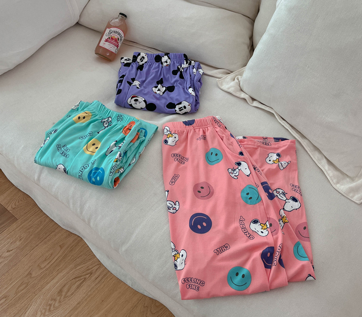 Mickey Snoopy Span Pajama Pants
