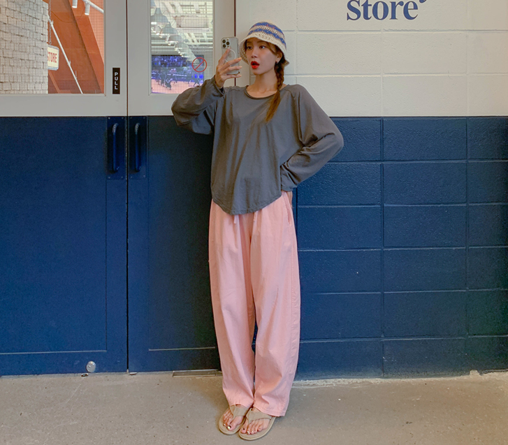 Opu Linen string wide pants