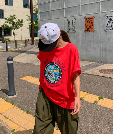 Turtle printed short-sleeve T-shirt