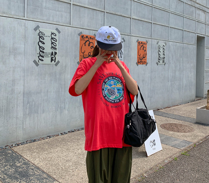Turtle printed short-sleeve T-shirt