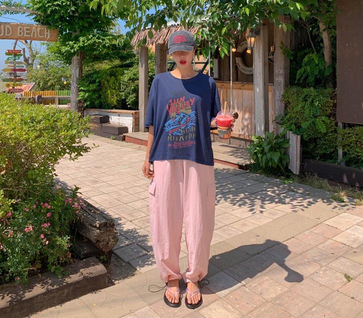Sleek Cargo string wide pants