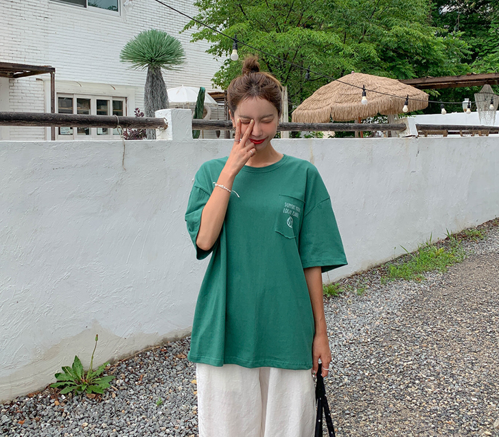 [15% off special sale]Earth Nayeom Pocket Short-sleeve T-shirt