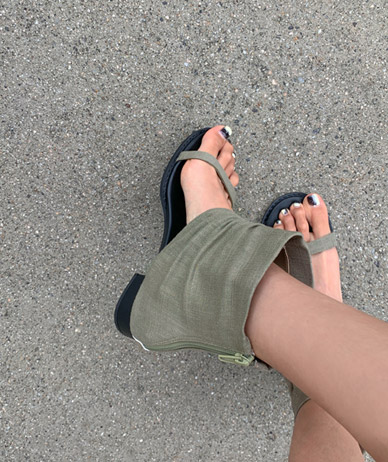 Harvey Linen Toe Open Sandal Boots