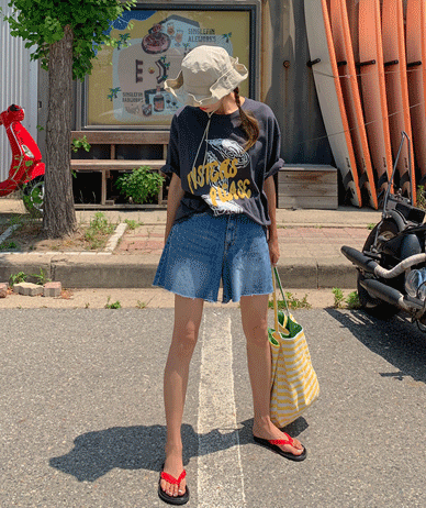 Stan Washing Banding Denim Shorts