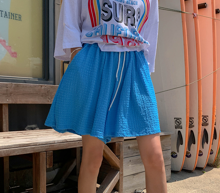Tijenne Nylon Wrinkle Banding Shorts