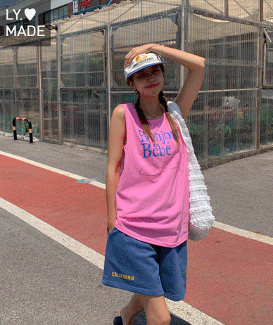 Bread dyed U-neck Sleeveless shirts