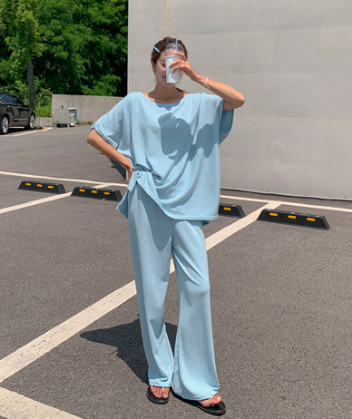 Mien Short T-shirts Wide Pants Set