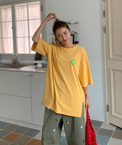 Smiling Nayeon Team Unbal Short-sleeve T-shirt