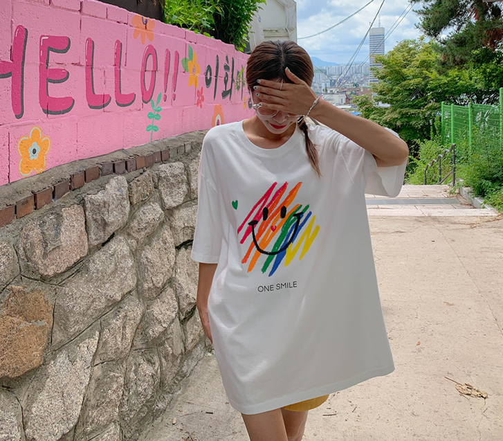 [Unisex] Color Smile Na-Yeom Short-sleeve Long t-shirts