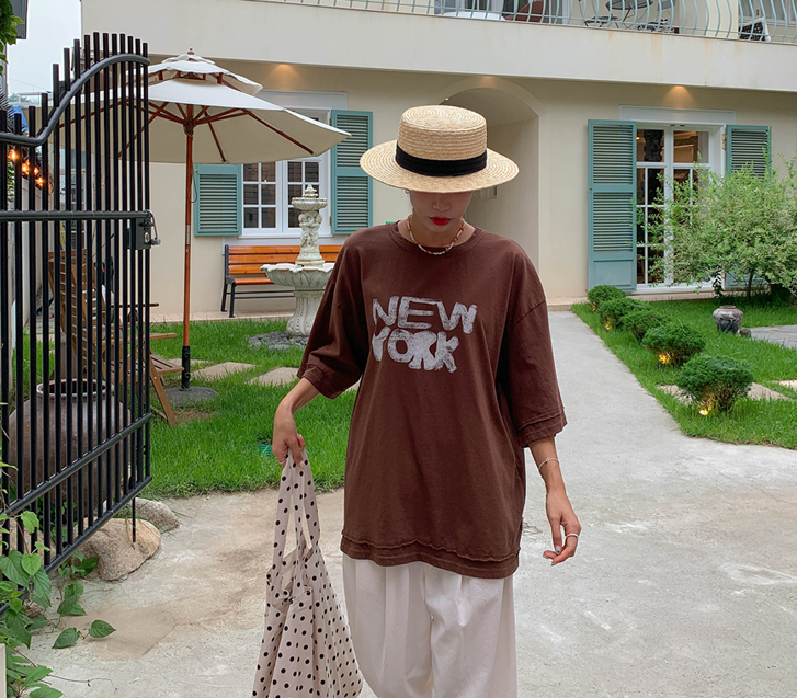 New York Lettering Na-Yeom Short-sleeve T-shirt