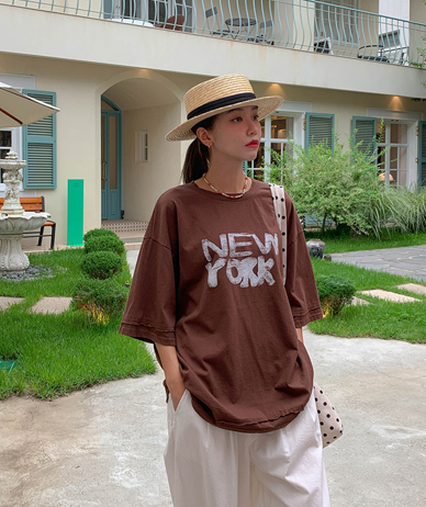 New York Lettering Na-Yeom Short-sleeve T-shirt