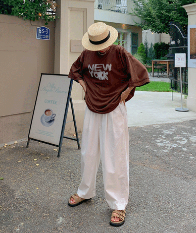 Rundy Linen Pintuck Banding Exhaust Pants