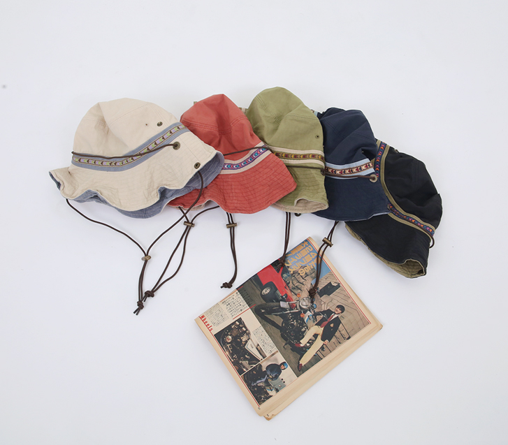Camp color combination bucket hat