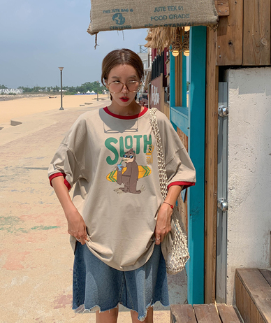 Surfermong Nayeom color combination Short-sleeve T-shirt
