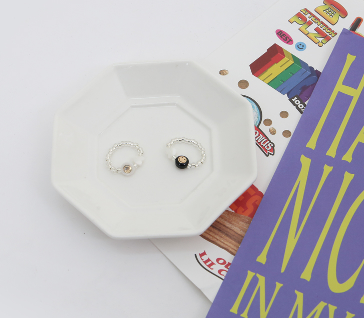 heart smile mother of pearl ring