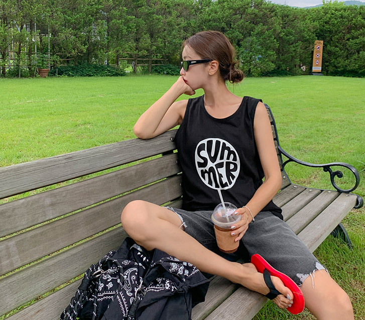 [20% off special sale] Summer Circle Dye Sleeveless Shirts
