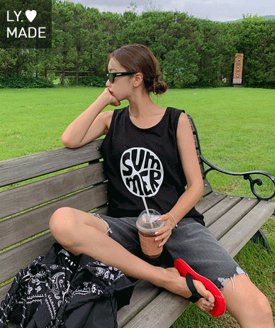 Summer Circle Tie Sleeveless Shirts