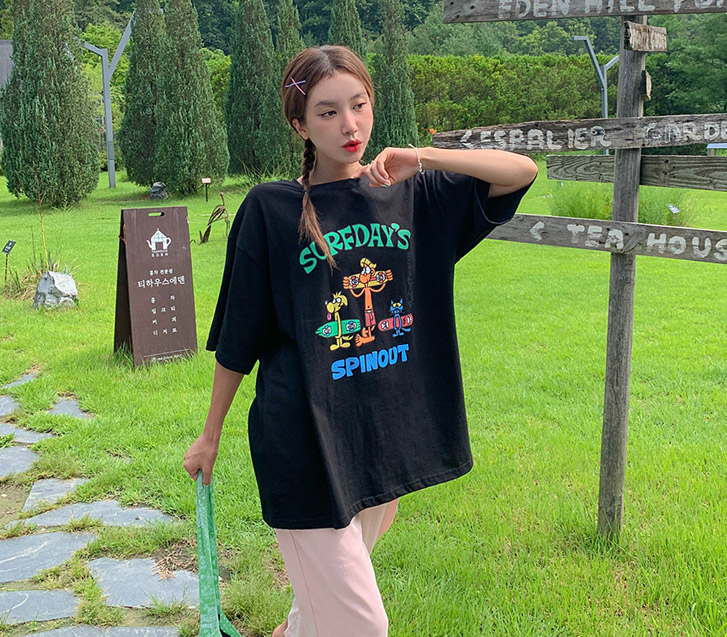 [Unisex] Surf Days Character Na-Yeom Short Sleeves T-shirt