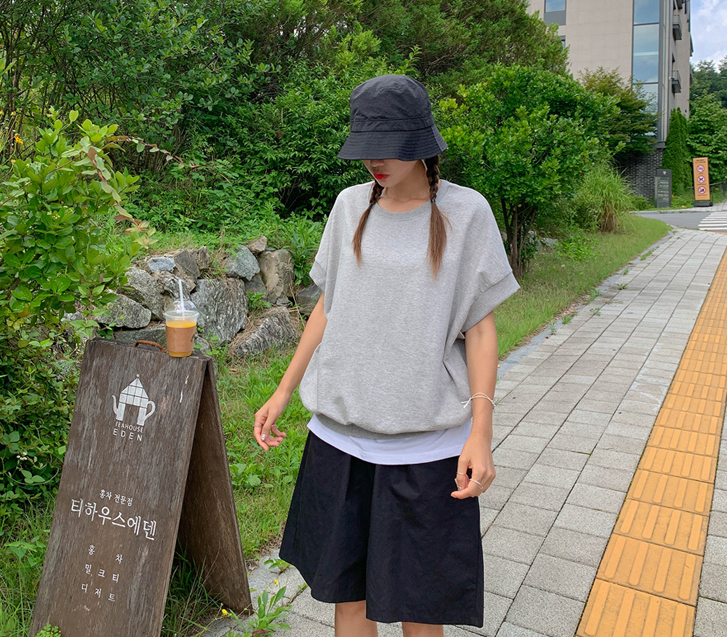 Lina Zuri Gaoli Cap Sleeve Sleeveless shirts Sweatshirt