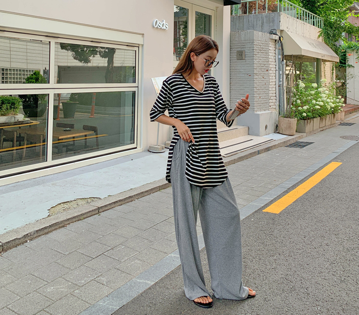 Mali Corrugated Span Banding Wide Pants