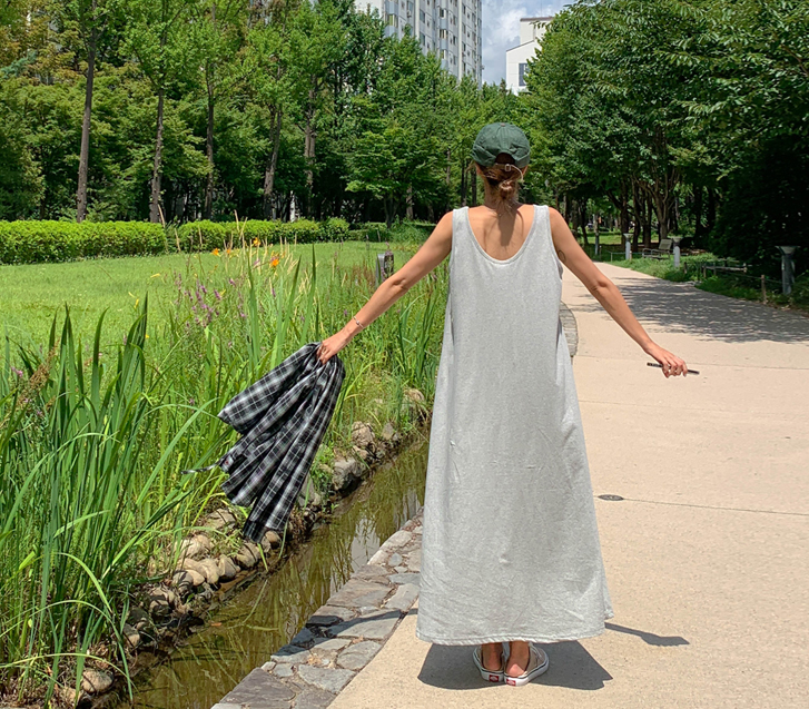 Pony Sleeveless shirts Aline Long one piece