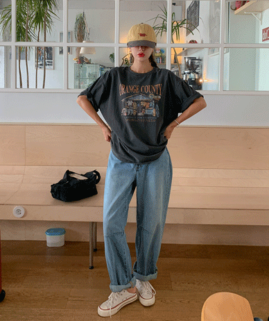 [Unisex] Kyle Denim Cut Wide Baggy Pants