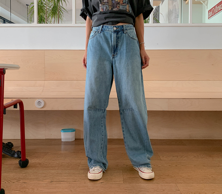 [Unisex] Kyle Denim Cut Wide Baggy Pants