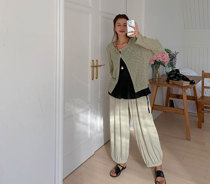Muhen Span Banding Balloon Fit Jogger Pants