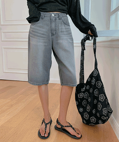 Doodoo Denim Banding 6-part Shorts