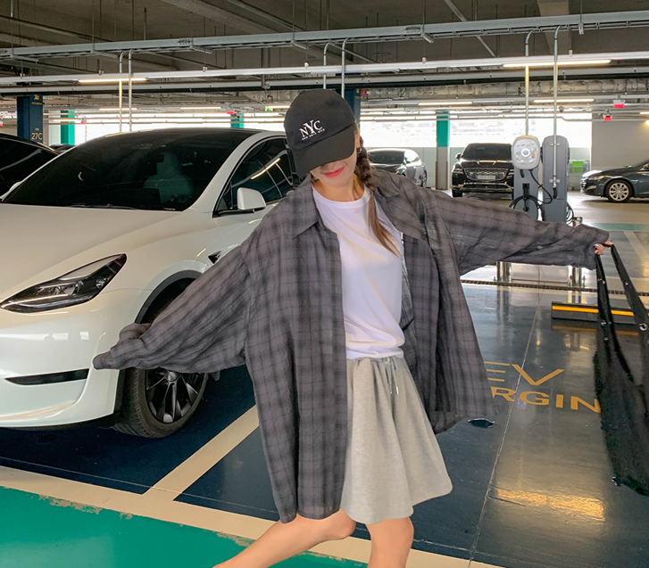 Sonya loose fit Check Shirt Shirt