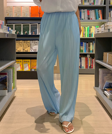 Kennel Pleats Freel Banding Wide Pants