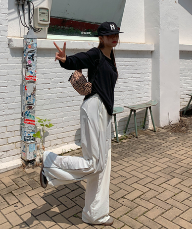 Ella Nylon String Wide Pants