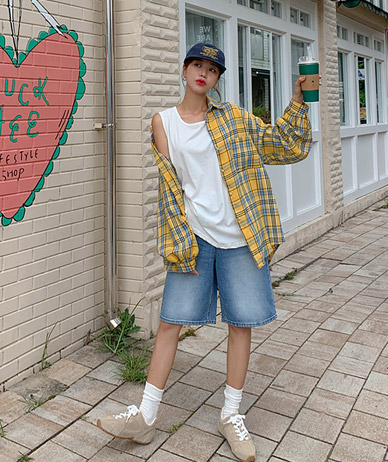 Atom Vintage loose fit Check Shirt Shirt