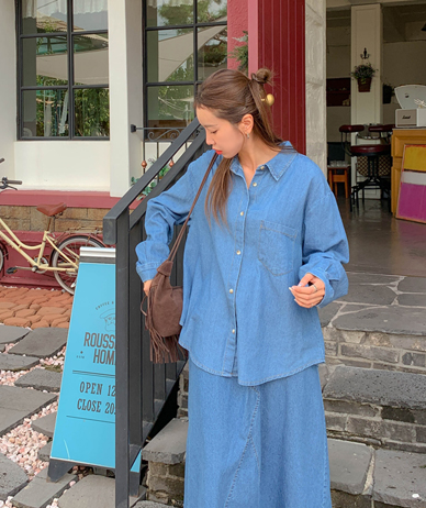 Light Pocket Denim Shirt Shirt