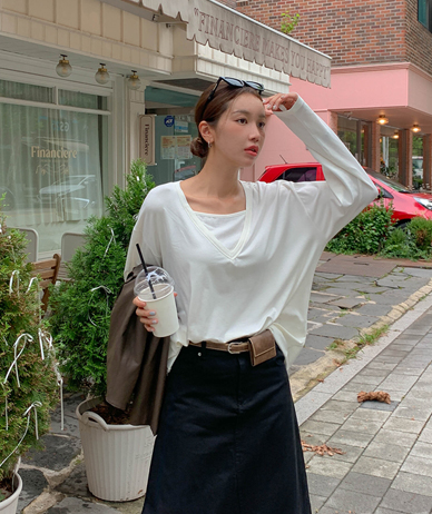 After Modal Layered Long-sleeve T-shirt