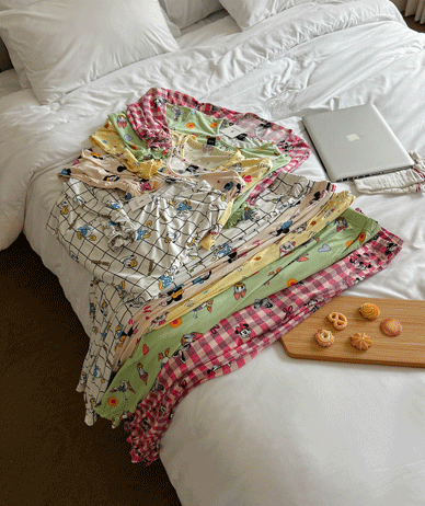 Disney Shirring Peach Fleece Pajama Set