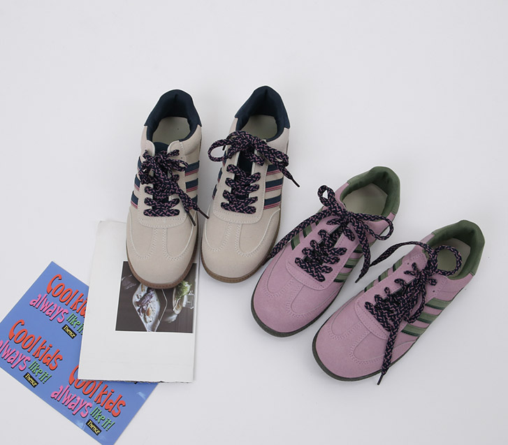 Lit color combination leather shoes