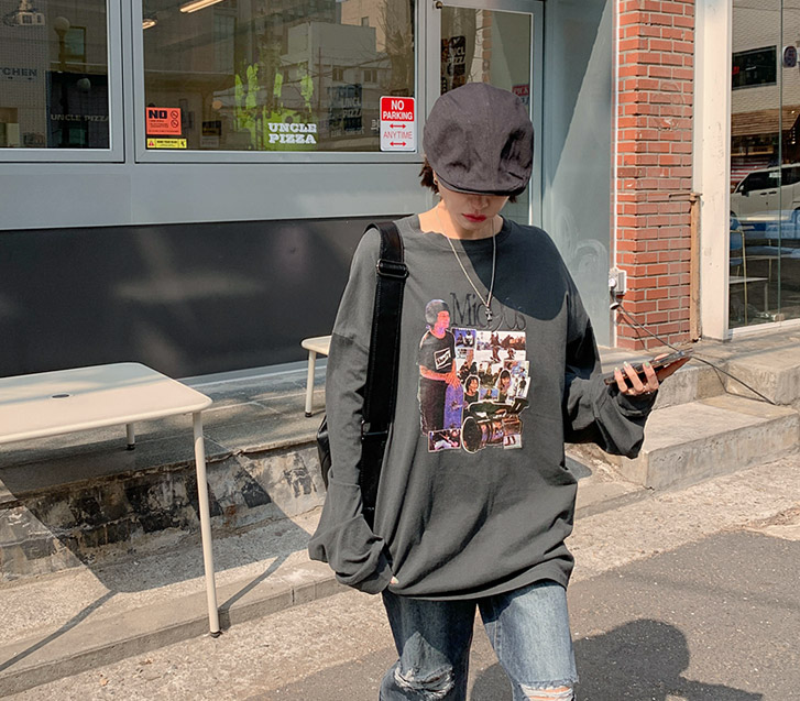 [Unisex] Mid90s Nayeom Pigment Long-sleeve Long t-shirts