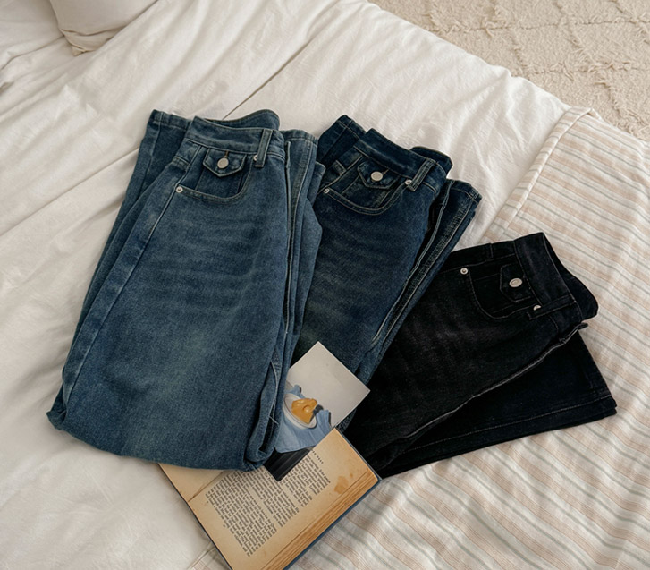 New Return Washing Pocket Banding Wide Pants (Short/Longver)