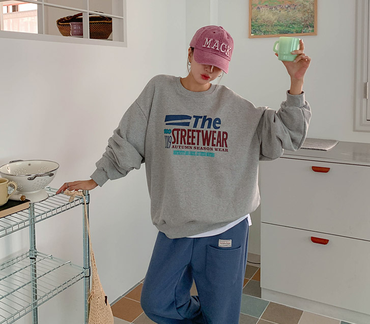 [Unisex] Streetwear Lettering Overfit Sweatshirt