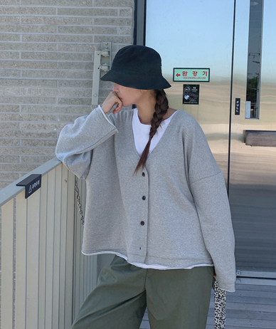 Steady Zuri Dekki Cutting Long-sleeve Cardigan
