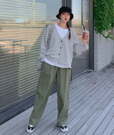 Dandy Cotton Banding Baggy Pants
