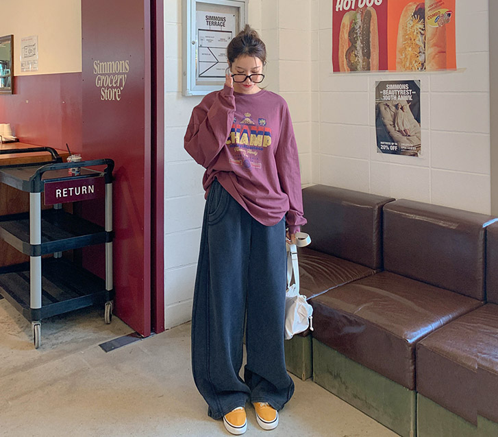 [Unisex] Vete Pigment Washing Twill Wide Pants