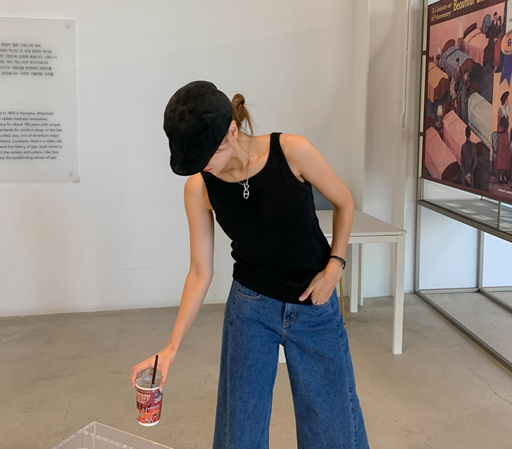 Sople Basic Span Sleeveless shirts
