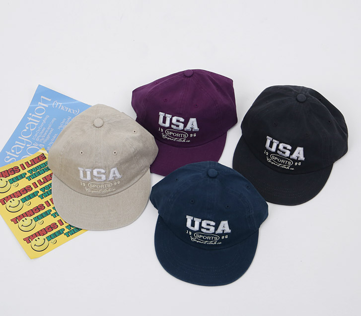 USA large embroidered cap